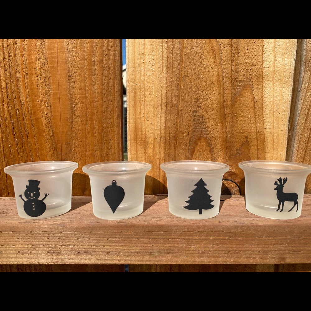 Christmas Set of 4 Candle Holder